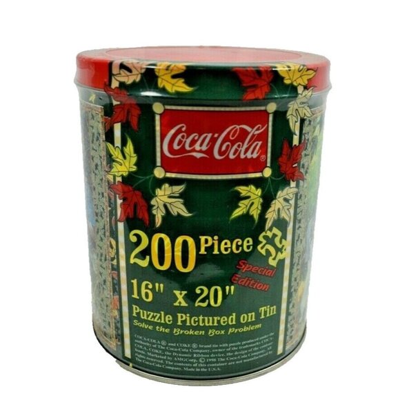 Coca-Cola Little Boy Blue 200 Piece Vintage Jigsaw Puzzle Tin Special Edition - Picture 2 of 5